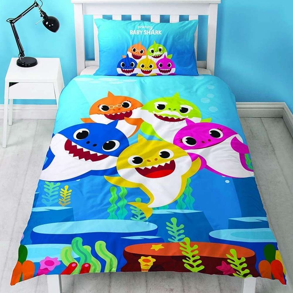 buy baby shark bed linen bedding set